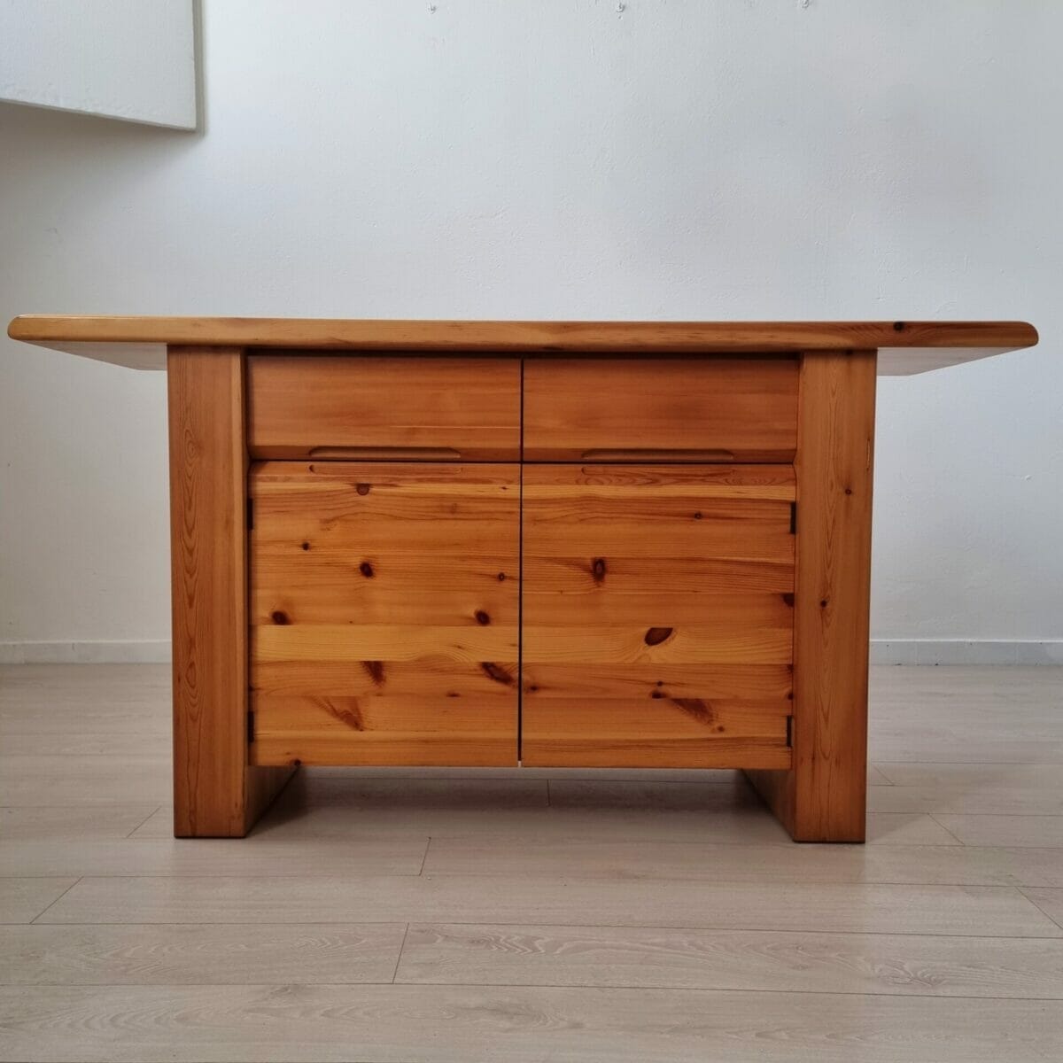 Merax Letto Matrimoniale In Legno Massello FSC, Con Testiera In Legno