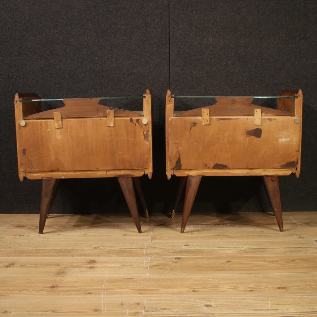 Coppia di comodini vintage due mobili design modernariato tavolini anni 50