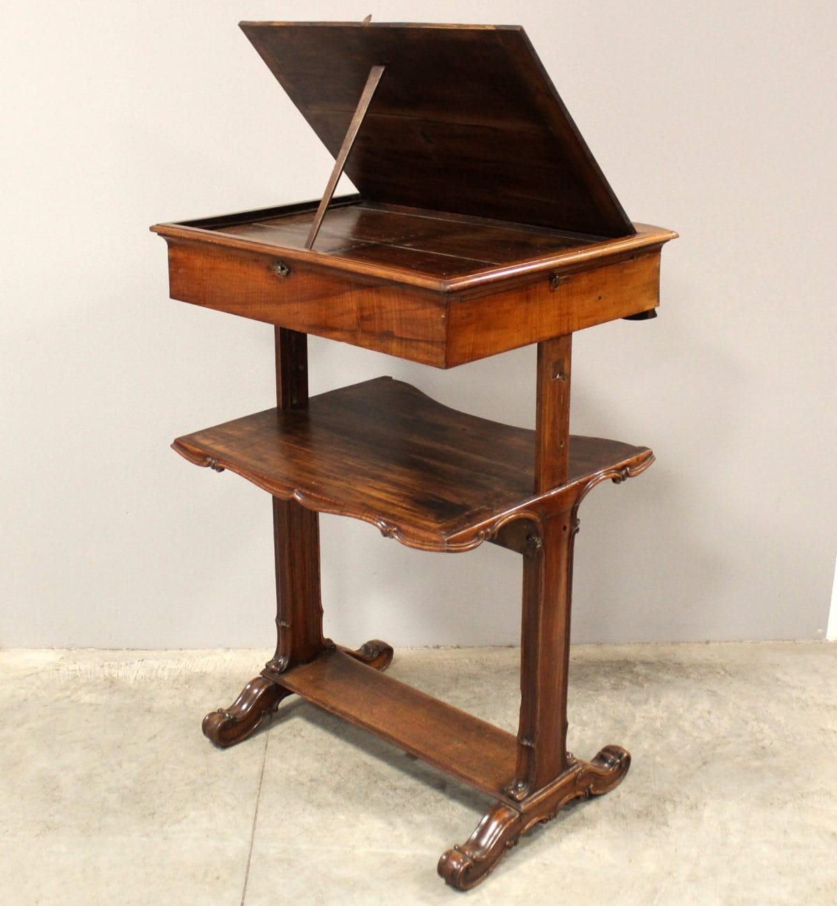 Antique 19th century walnut desk lectern table Online sales of antiques modern art and design NowArc