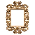 Grande cornice in stile Barocco in legno intagliato e dorato. Bologna, fine XIX secolo.